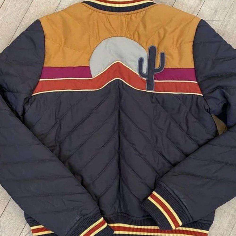 Vintage Style Brown and Orange Quilted Jacket - Picture 4 of 10